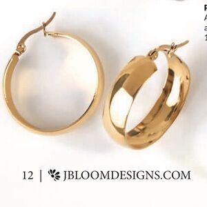 J bloom penelope gold hood earrings